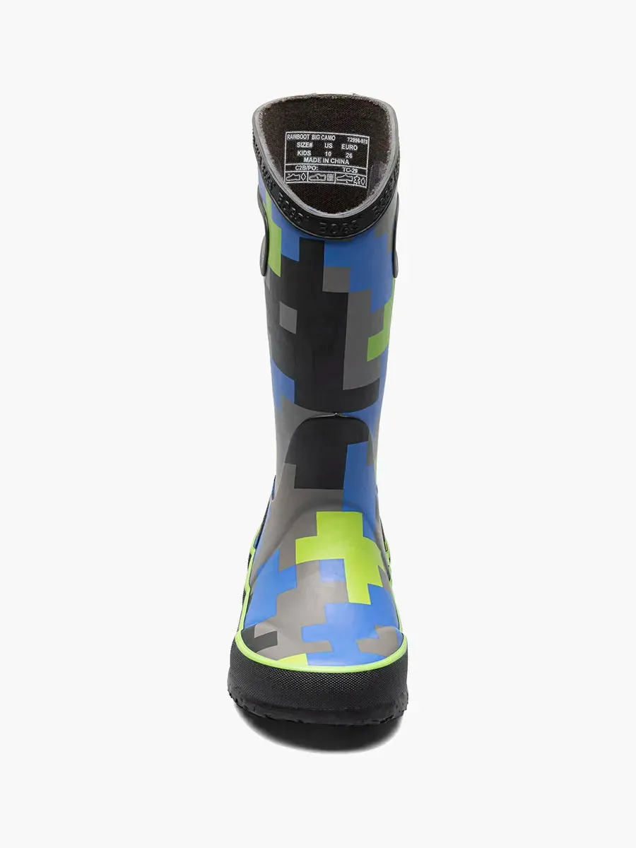 Bogs Schuhe Regenstiefel Big Camo Schwarz/Grün (9c-4J)