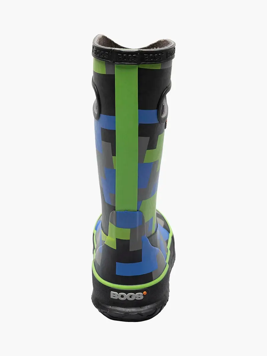 Bogs Schuhe Regenstiefel Big Camo Schwarz/Grün (9c-4J)