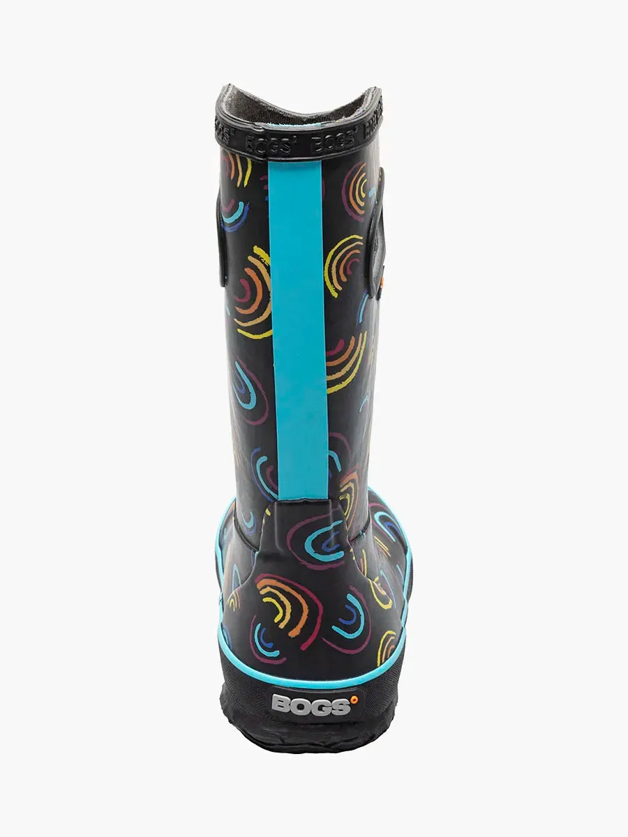 Bogs Schuhe Regenstiefel Wild Rainbows Schwarz Multi (9c-3J)