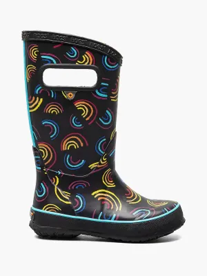 Bogs Schuhe Regenstiefel Wild Rainbows Schwarz Multi (9c-3J)