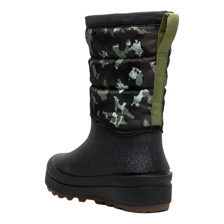 Bogs Schuhe Schnee-Schale Reißverschluss Tarnmuster Schwarz Multi (10c-7J)