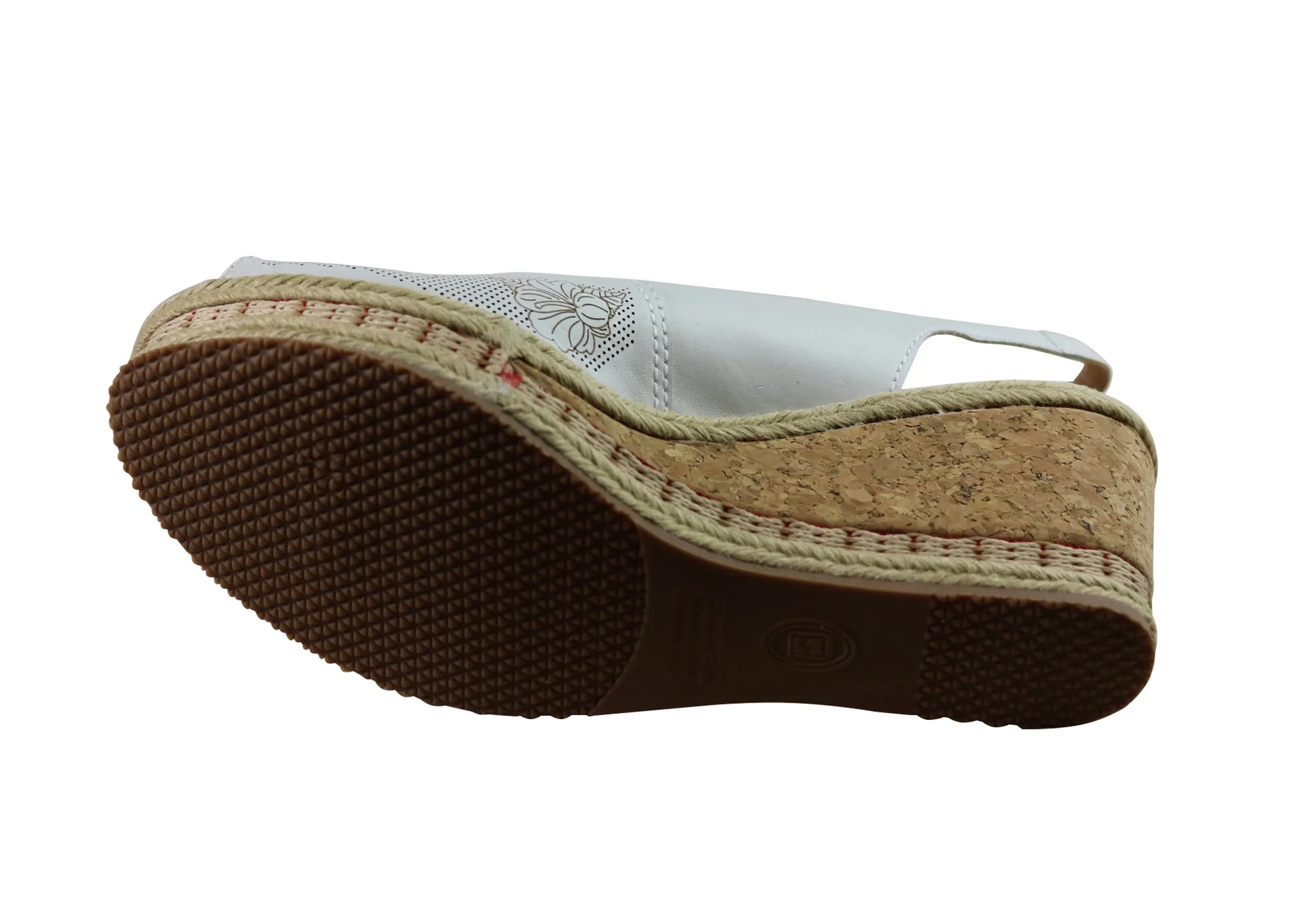 Bottero Giovanna Damen Komfort Keilabsatz Sandalen Aus Leder Hergestellt In Brasilien Bottero Schuhe