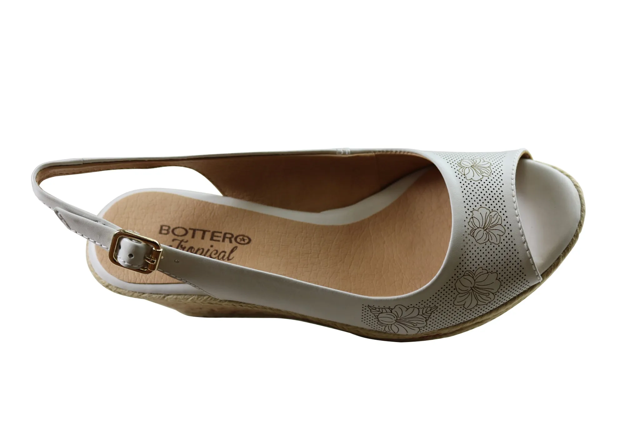 Bottero Giovanna Damen Komfort Keilabsatz Sandalen Aus Leder Hergestellt In Brasilien Bottero Schuhe