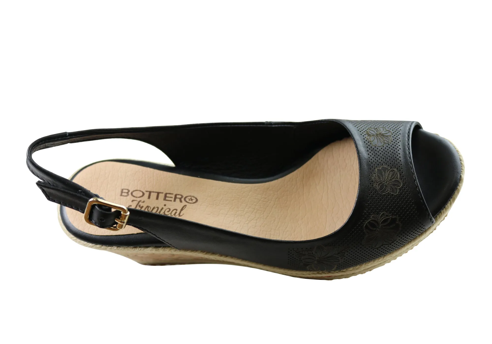 Bottero Giovanna Damen Komfort Keilabsatz Sandalen Aus Leder Hergestellt In Brasilien Bottero Schuhe