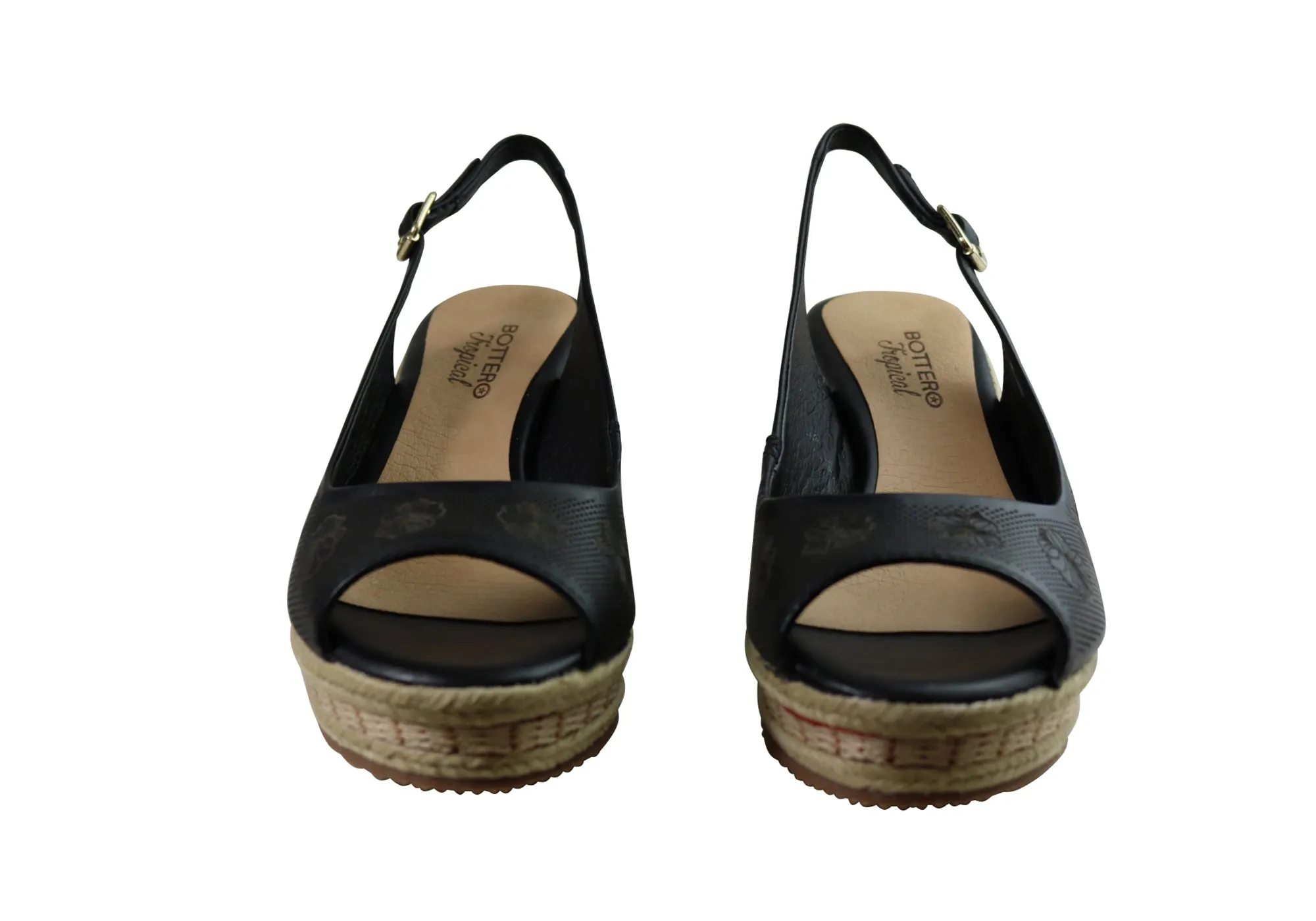 Bottero Giovanna Damen Komfort Keilabsatz Sandalen Aus Leder Hergestellt In Brasilien Bottero Schuhe