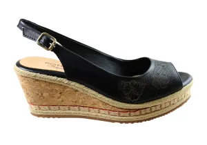 Bottero Giovanna Damen Komfort Keilabsatz Sandalen Aus Leder Hergestellt In Brasilien Bottero Schuhe