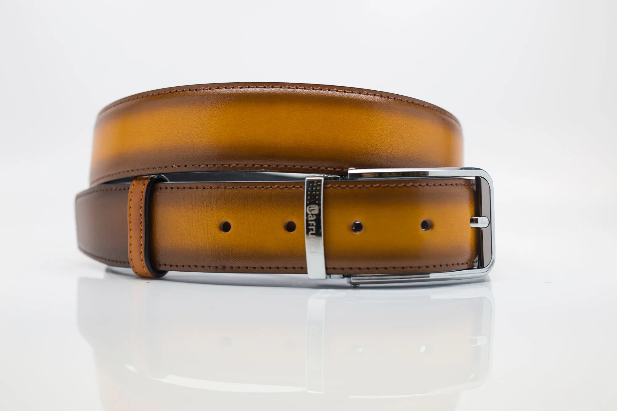Kalbleder-Penny-Loafer im Slip-On-Design in Cognac