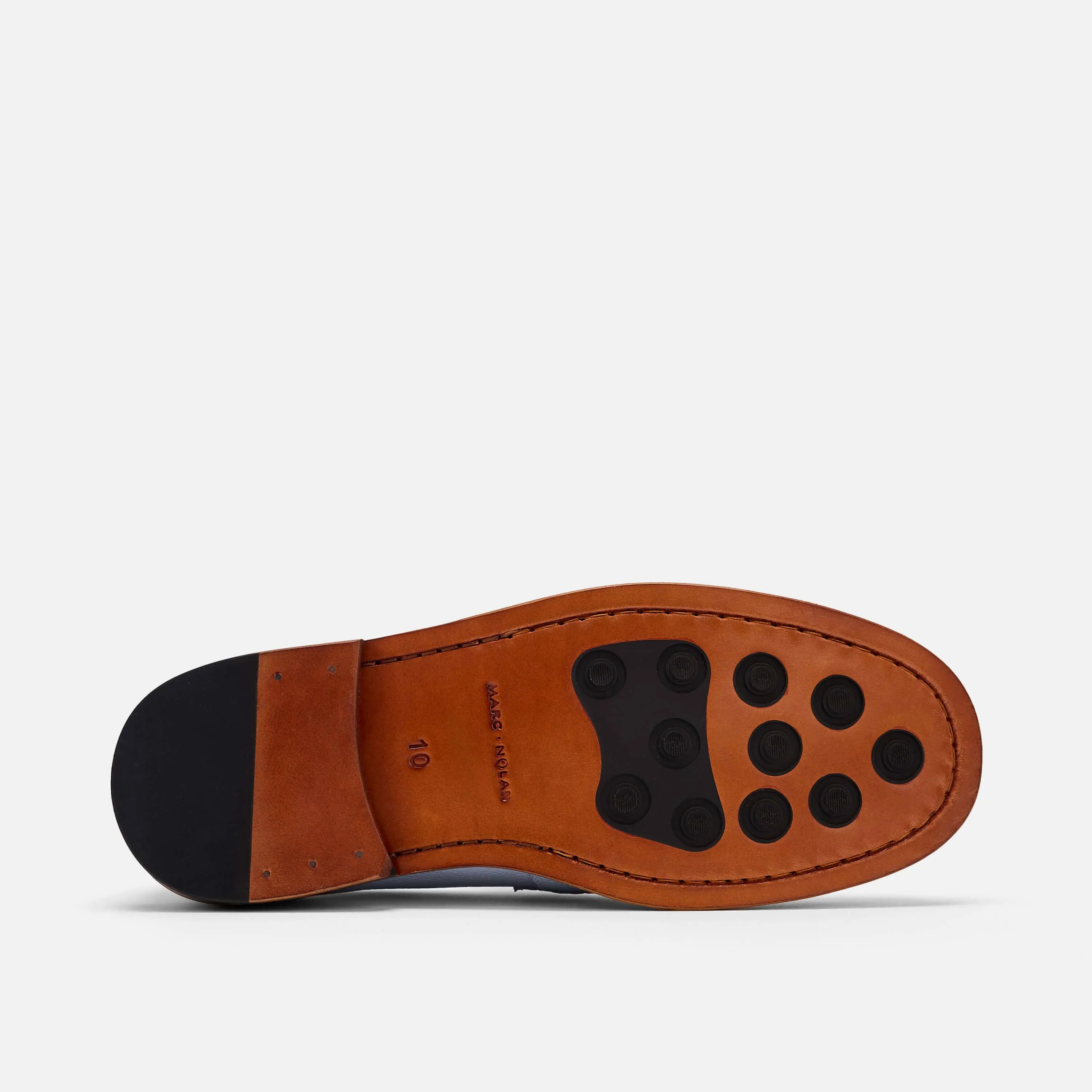 Calum Columbia Blaue Leder-Penny-Loafer