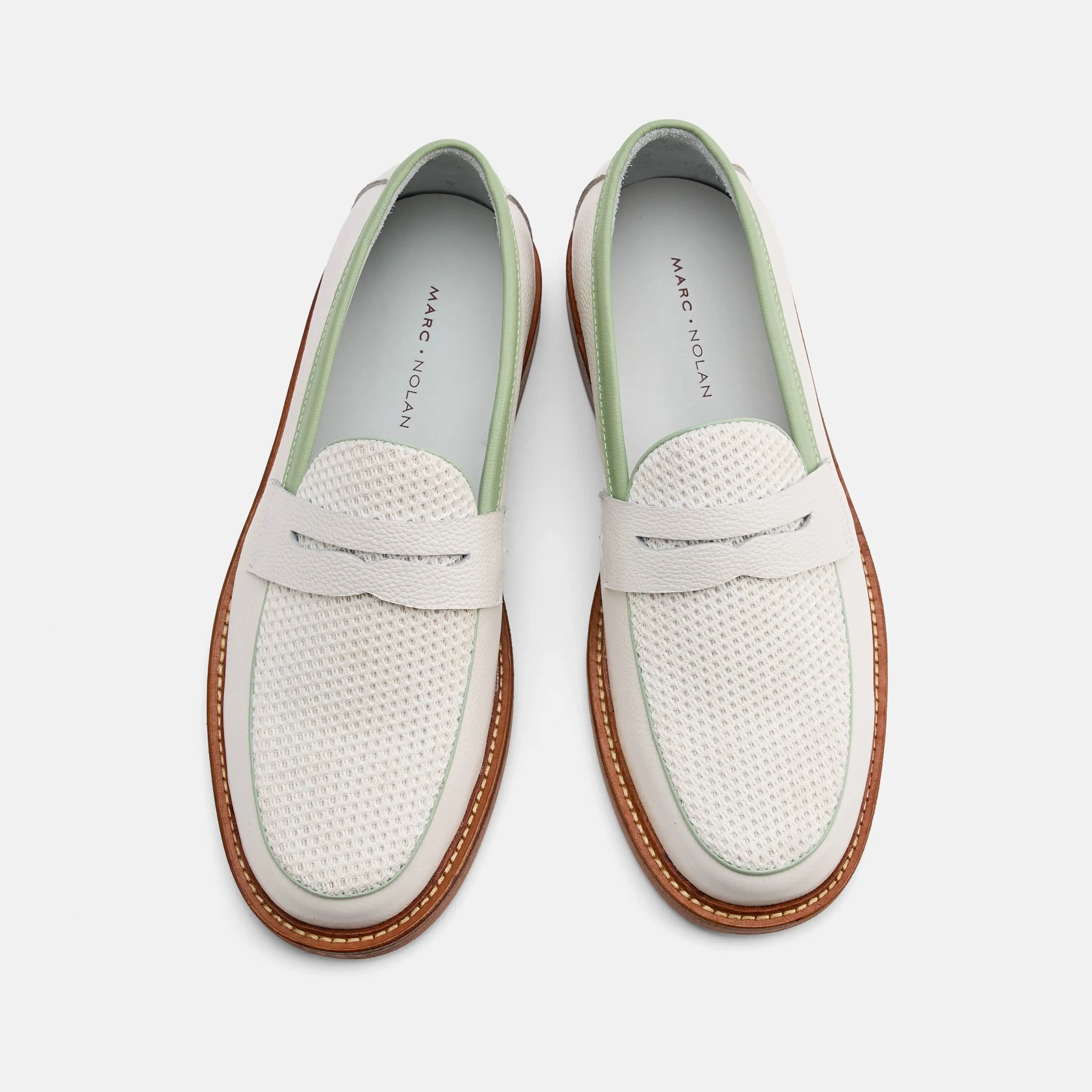 Calum White Mojito Leder-Penny-Loafer