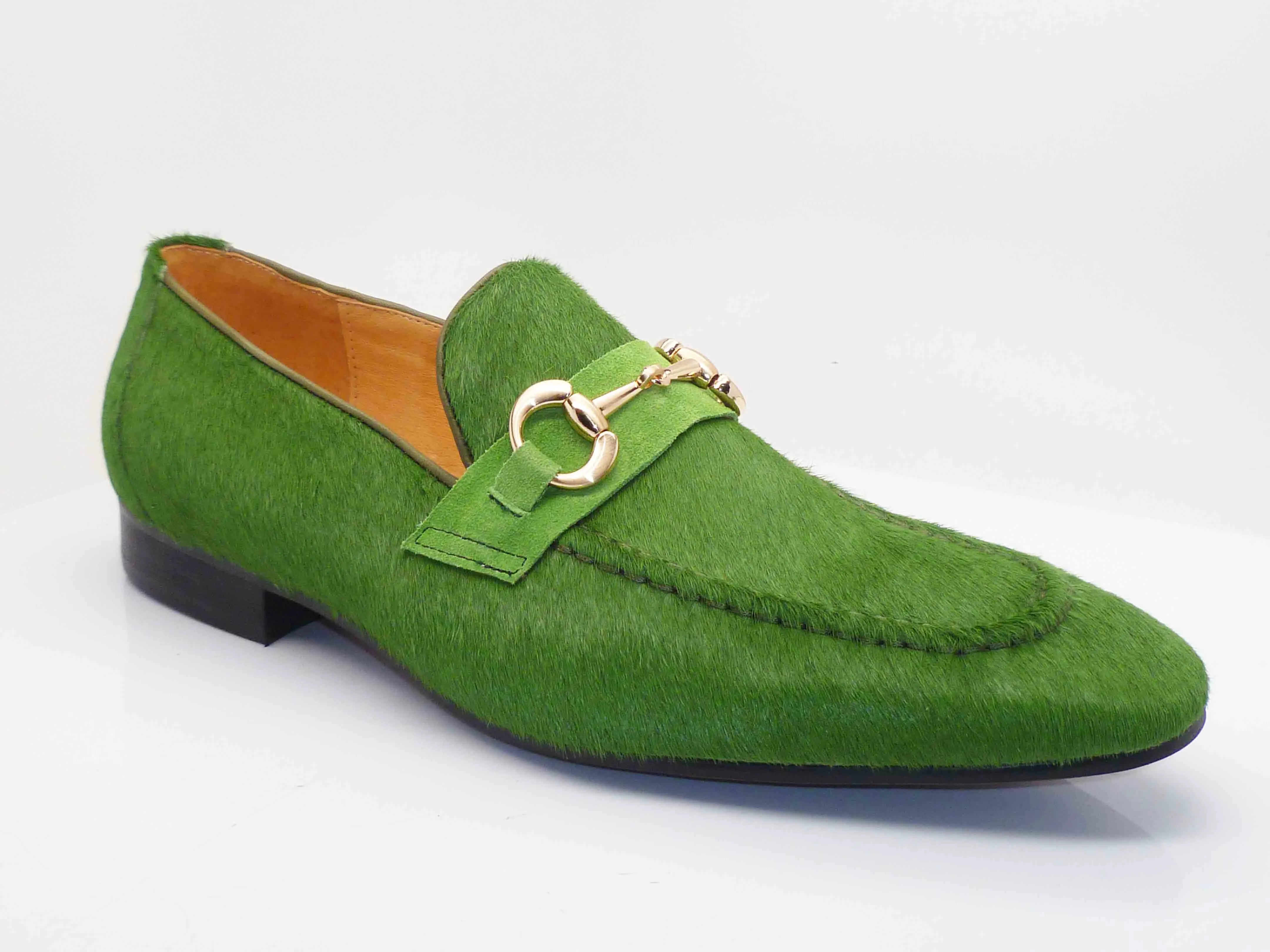 Carrucci von Maurice Ponyhaar-Loafer Grün