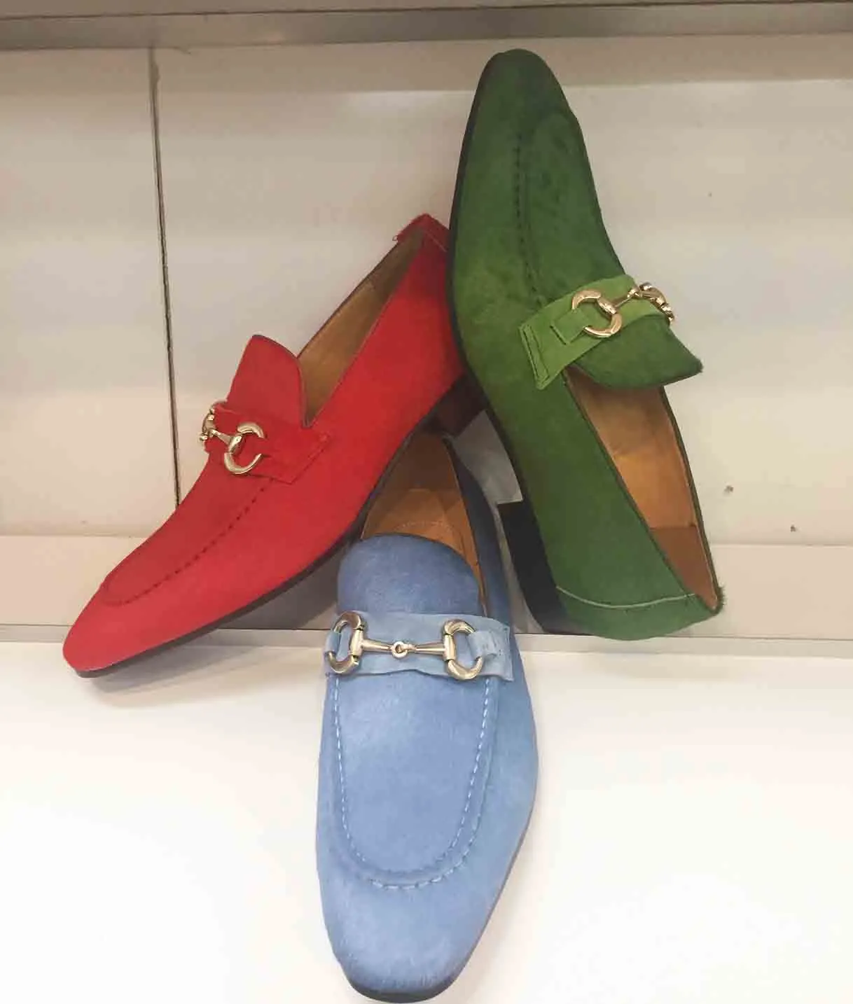 Carrucci von Maurice Ponyhaar-Loafer Grün