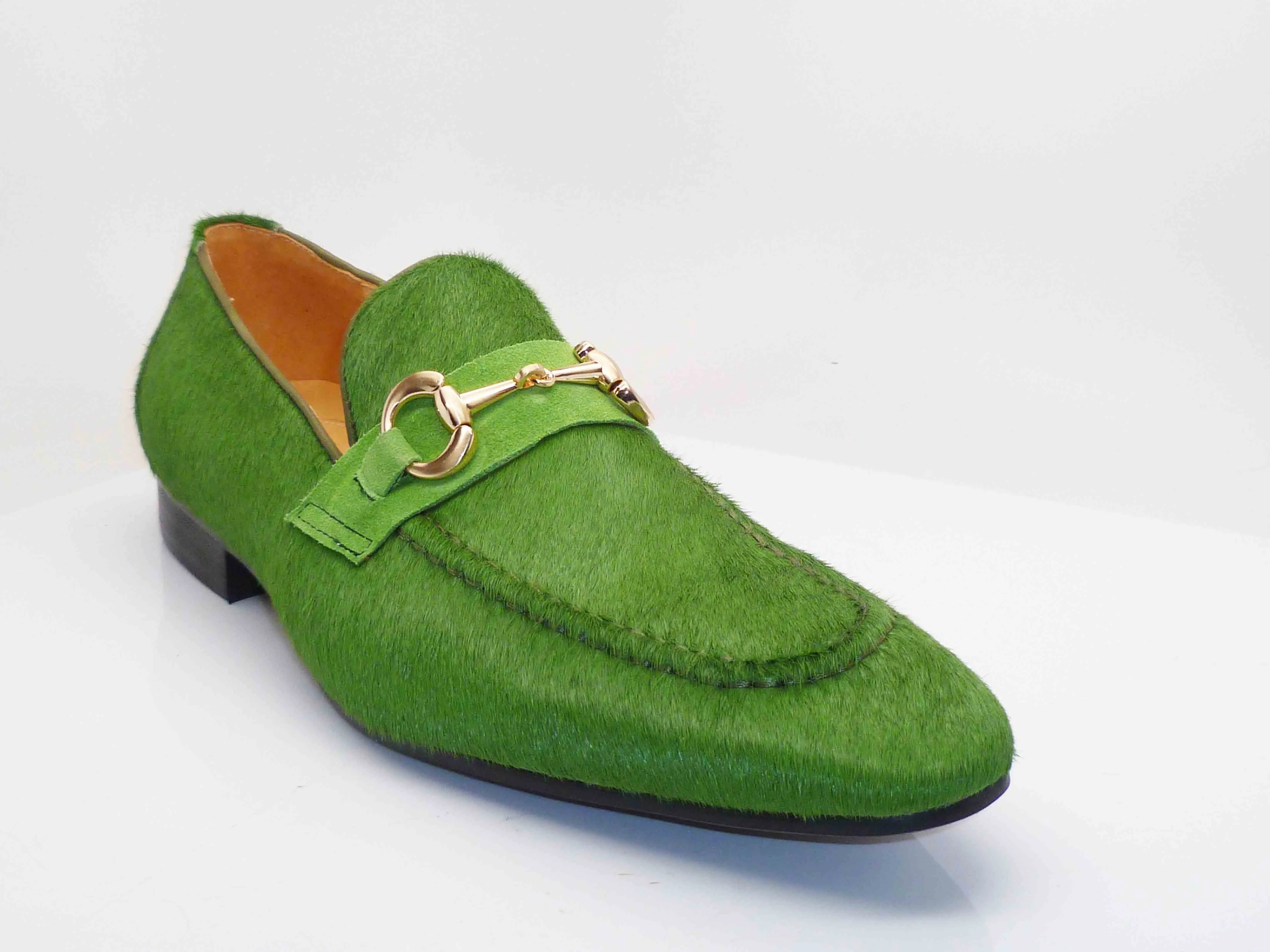 Carrucci von Maurice Ponyhaar-Loafer Grün
