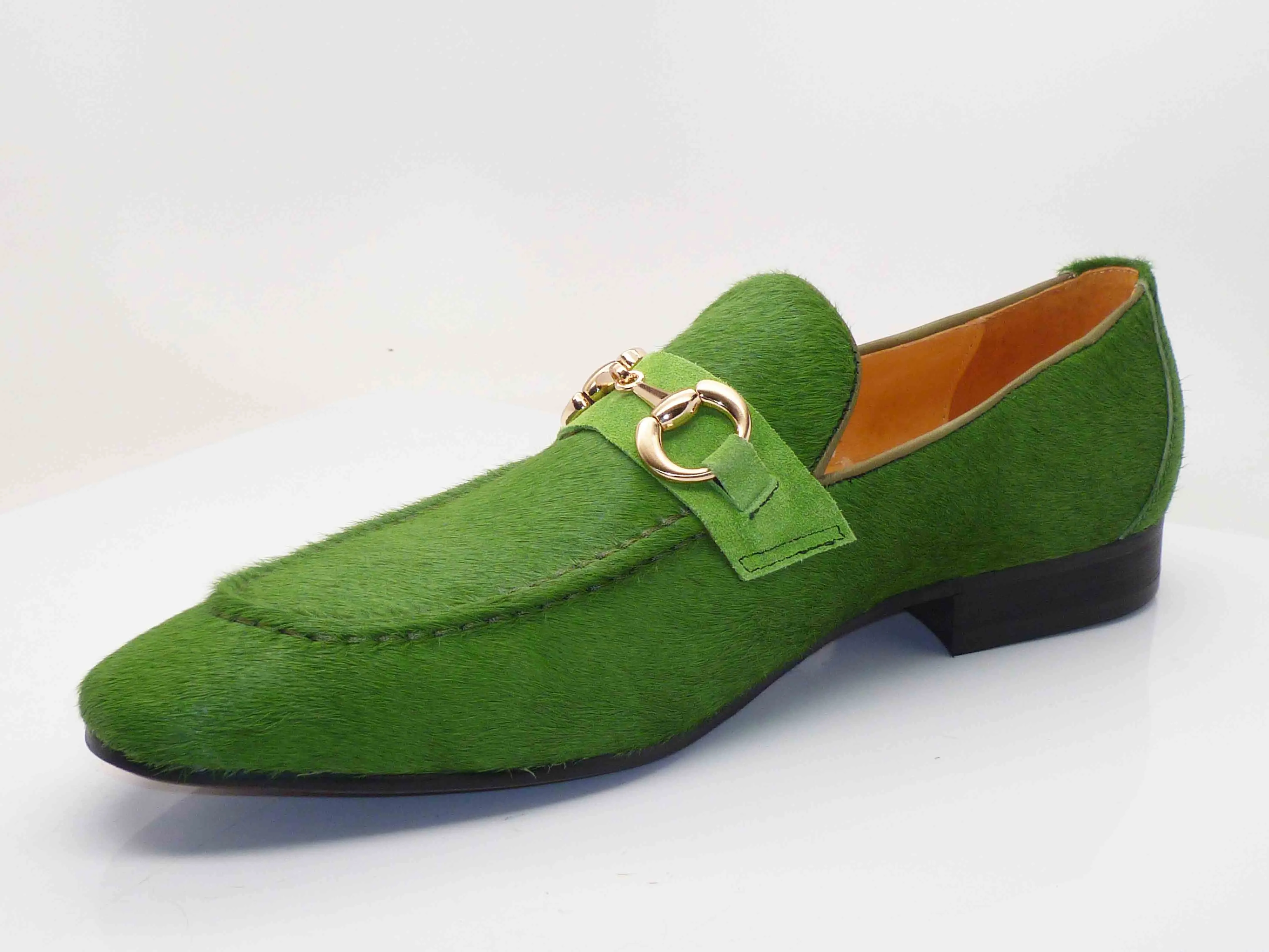 Carrucci von Maurice Ponyhaar-Loafer Grün