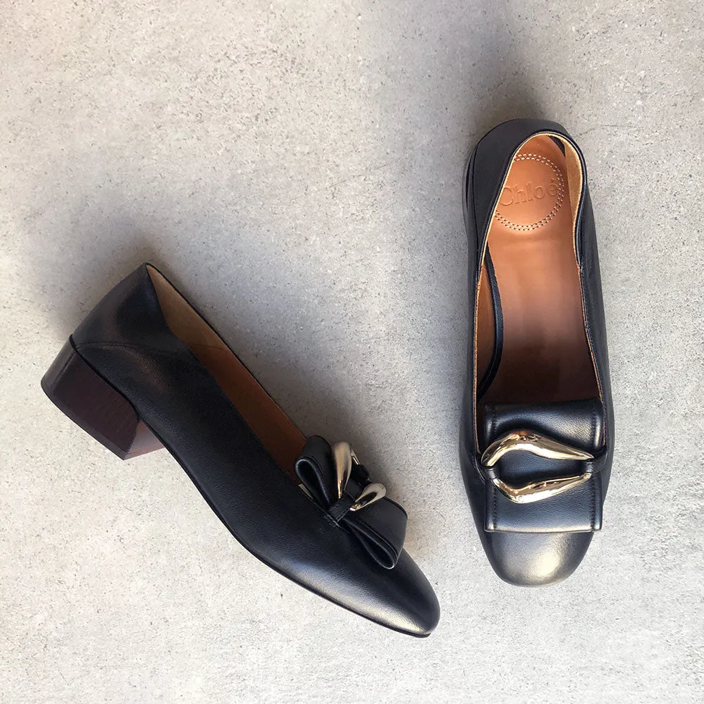 Chloé Shoes Kiss Loafer, Schwarz