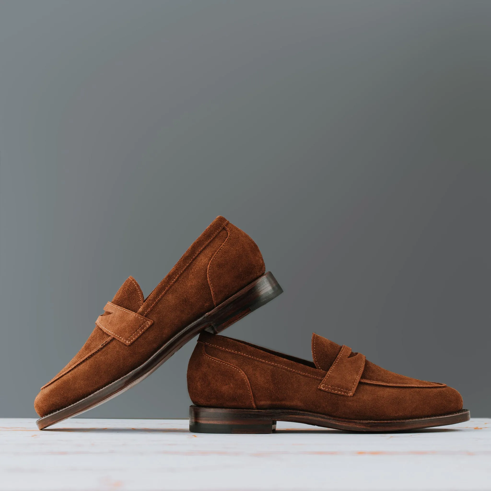 Clara Penny Loafer Bourbon Wildleder