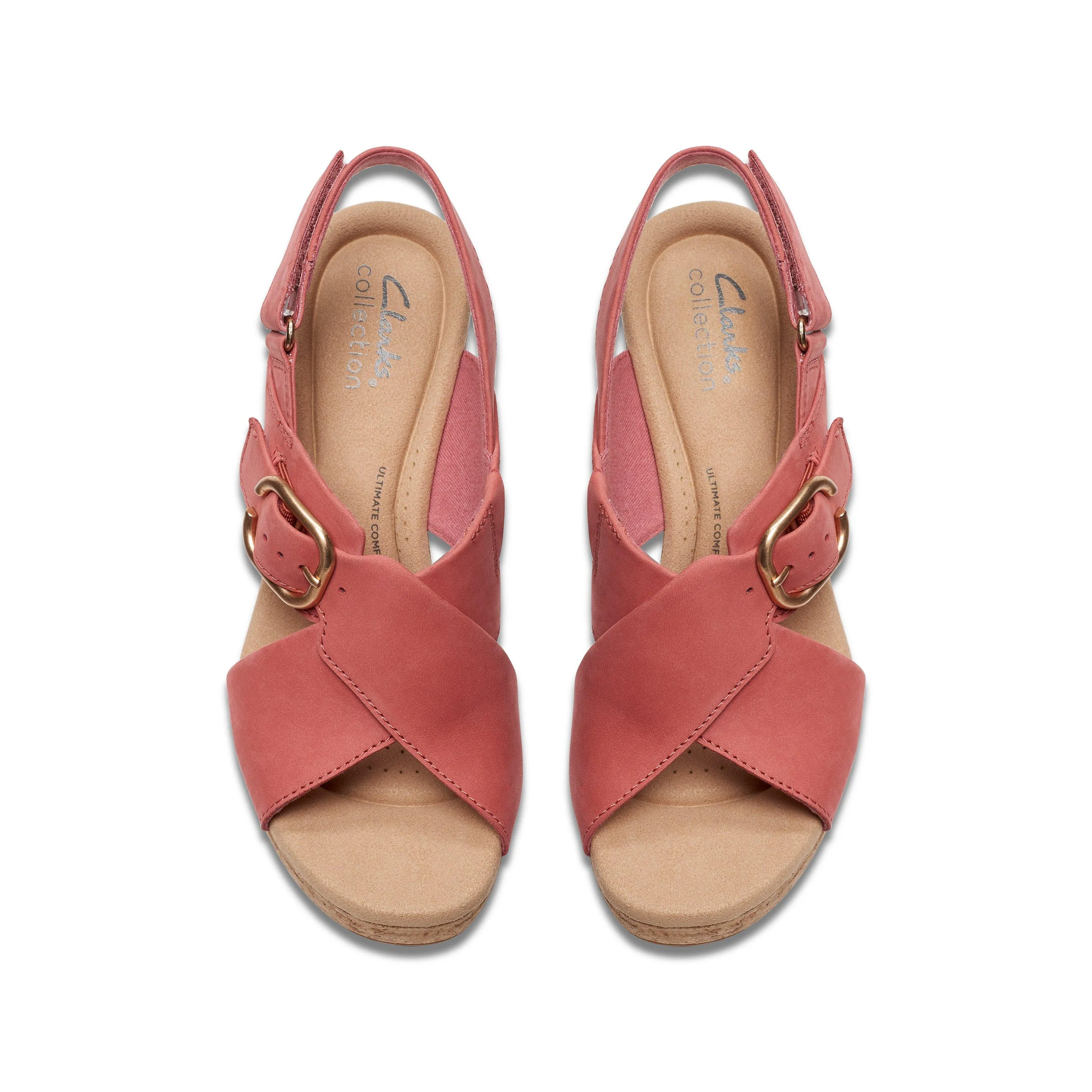 Clarks Giselle Dove in Rosa Nubuk