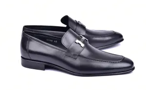 Corrente Hochglanz Kalbsleder Loaferschuh Schwarz