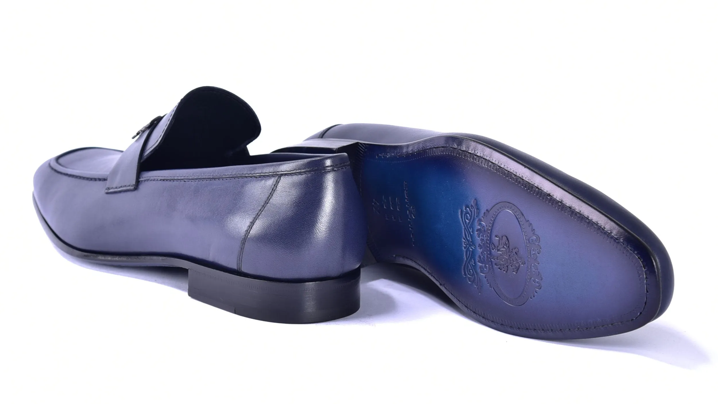 Corrente Glattkalbsleder-Loafer Marineblau