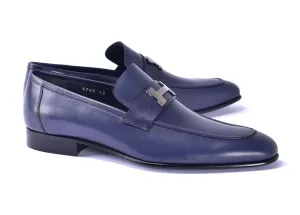 Corrente Glattkalbsleder-Loafer Marineblau