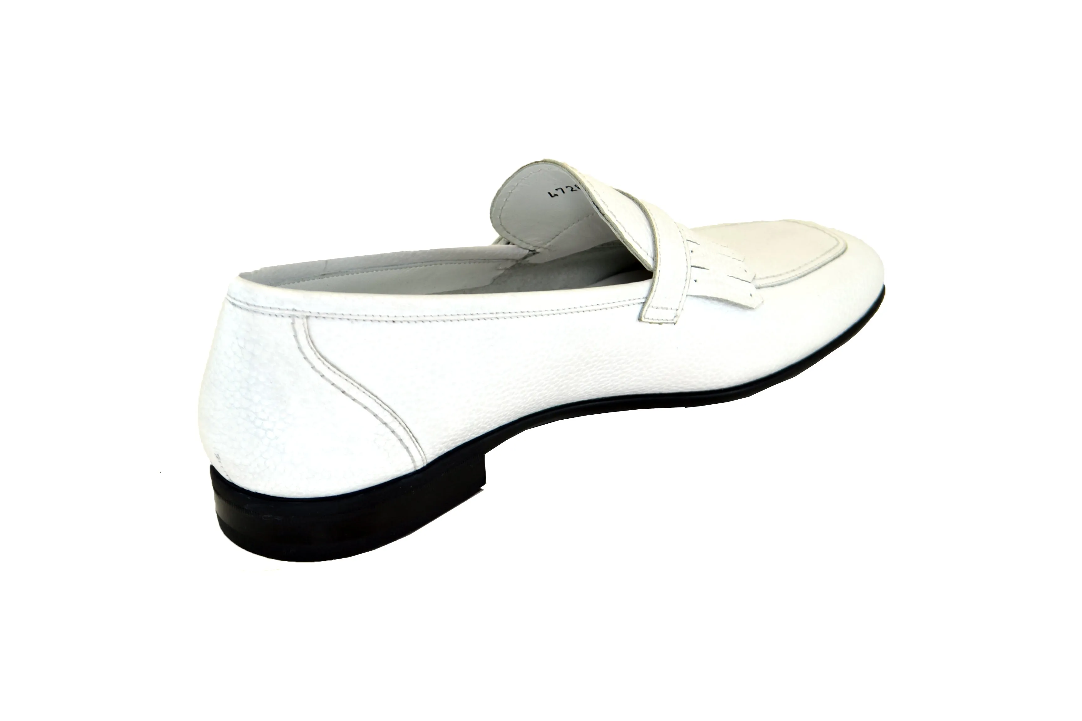Corrente Hirschleder Slip-On Loafer Weiß