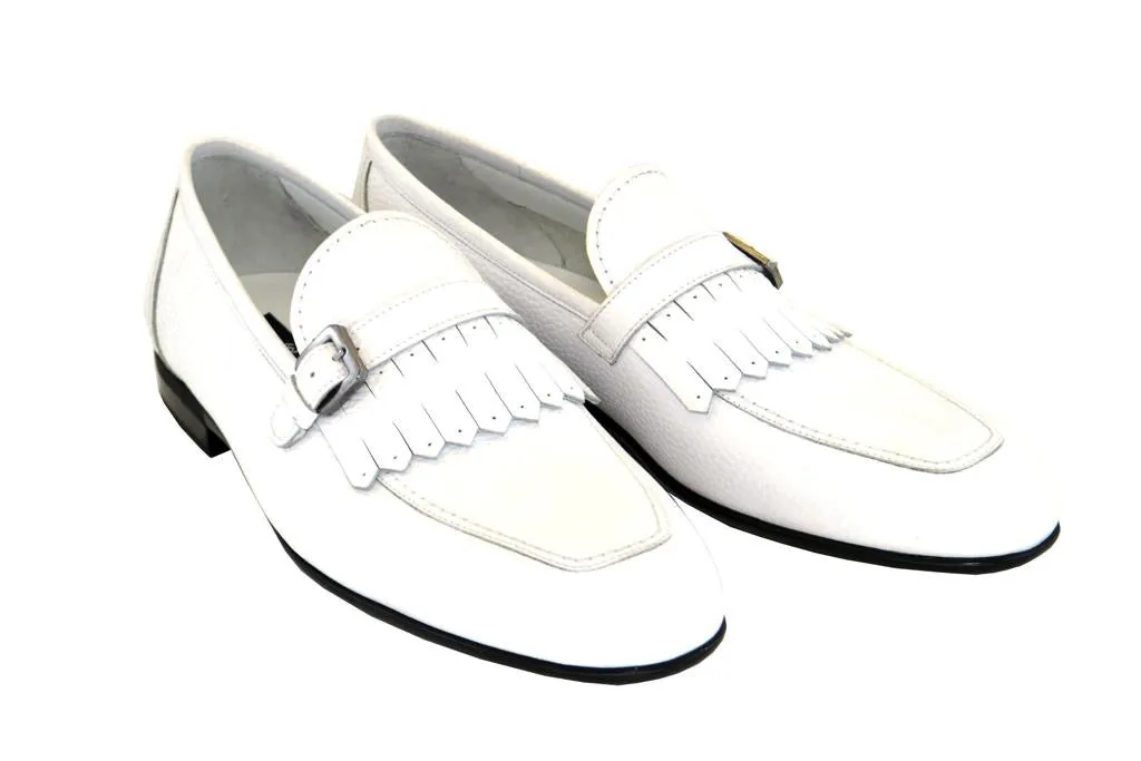 Corrente Hirschleder Slip-On Loafer Weiß