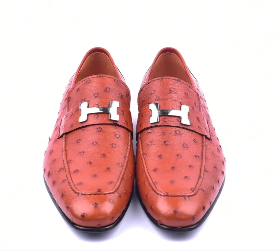 Corrente Straußen-Loafer Brandy