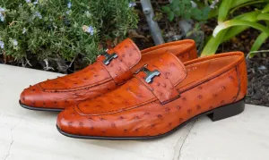 Corrente Straußen-Loafer Brandy
