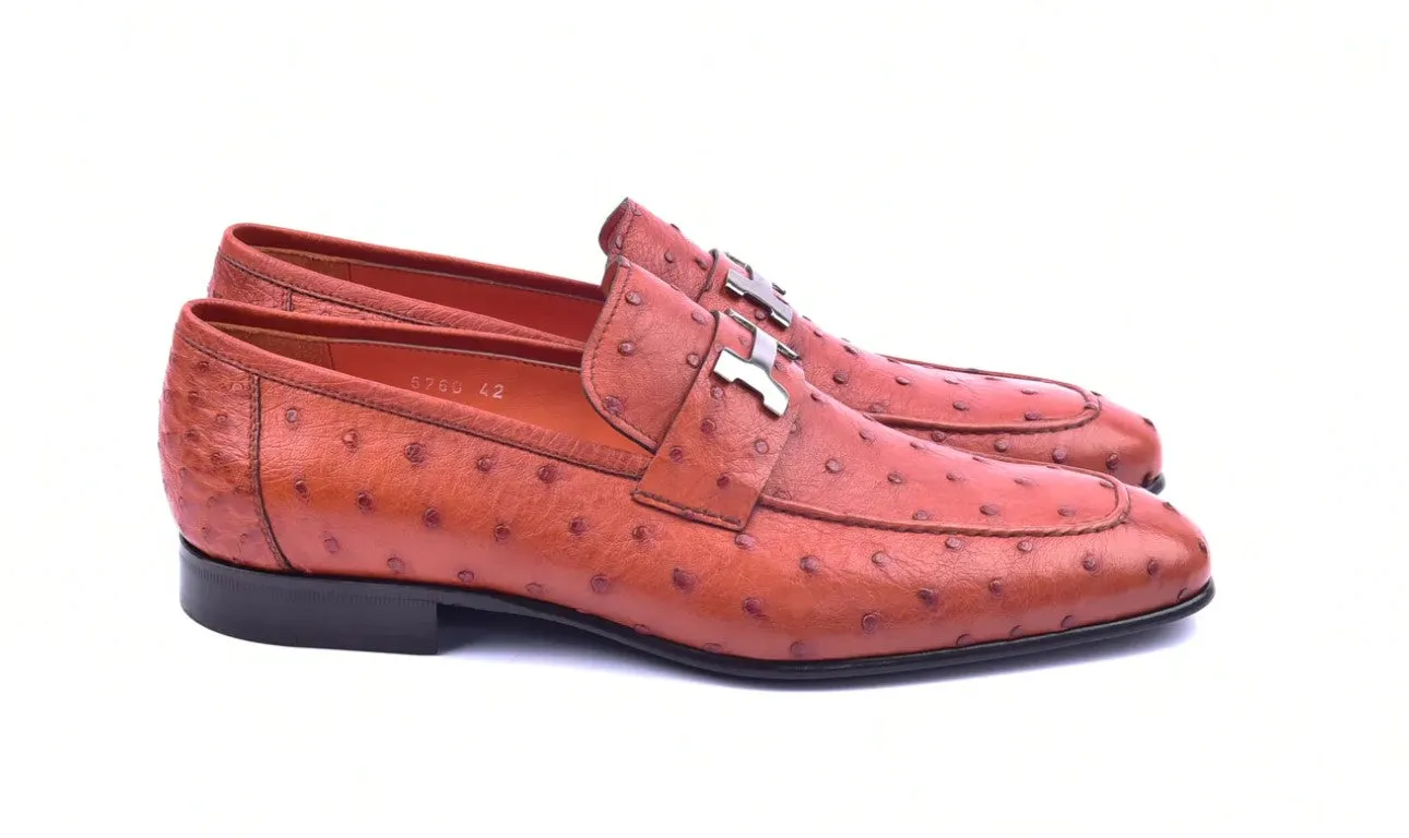 Corrente Straußen-Loafer Brandy