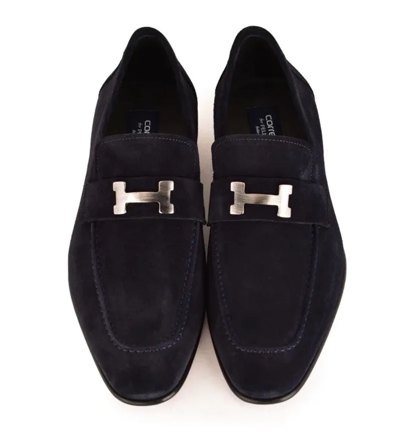 Corrente Wildleder-Loafer Marineblau