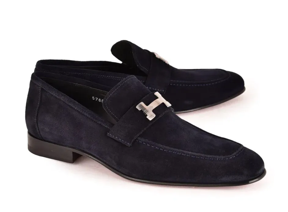 Corrente Wildleder-Loafer Marineblau