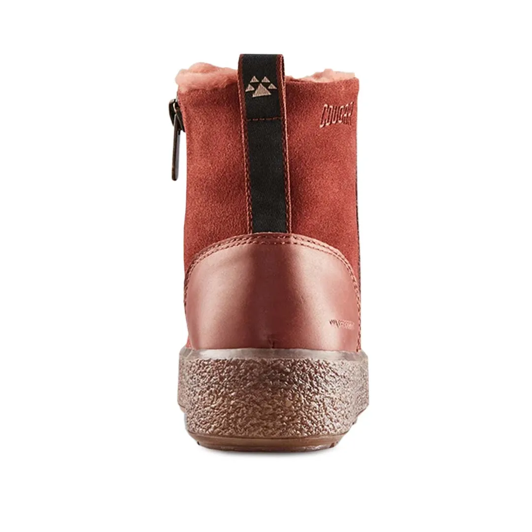 Cougar - Damen Winterstiefel aus echtem Lammfell mit wasserdichter Besen-Suede-Oberfläche (BROOM-RUSSET)