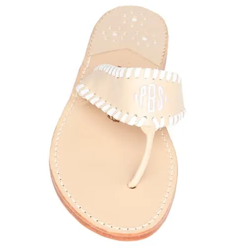Maßgeschneiderte bestickte Aubrey Monogramm Chanel / Weiß