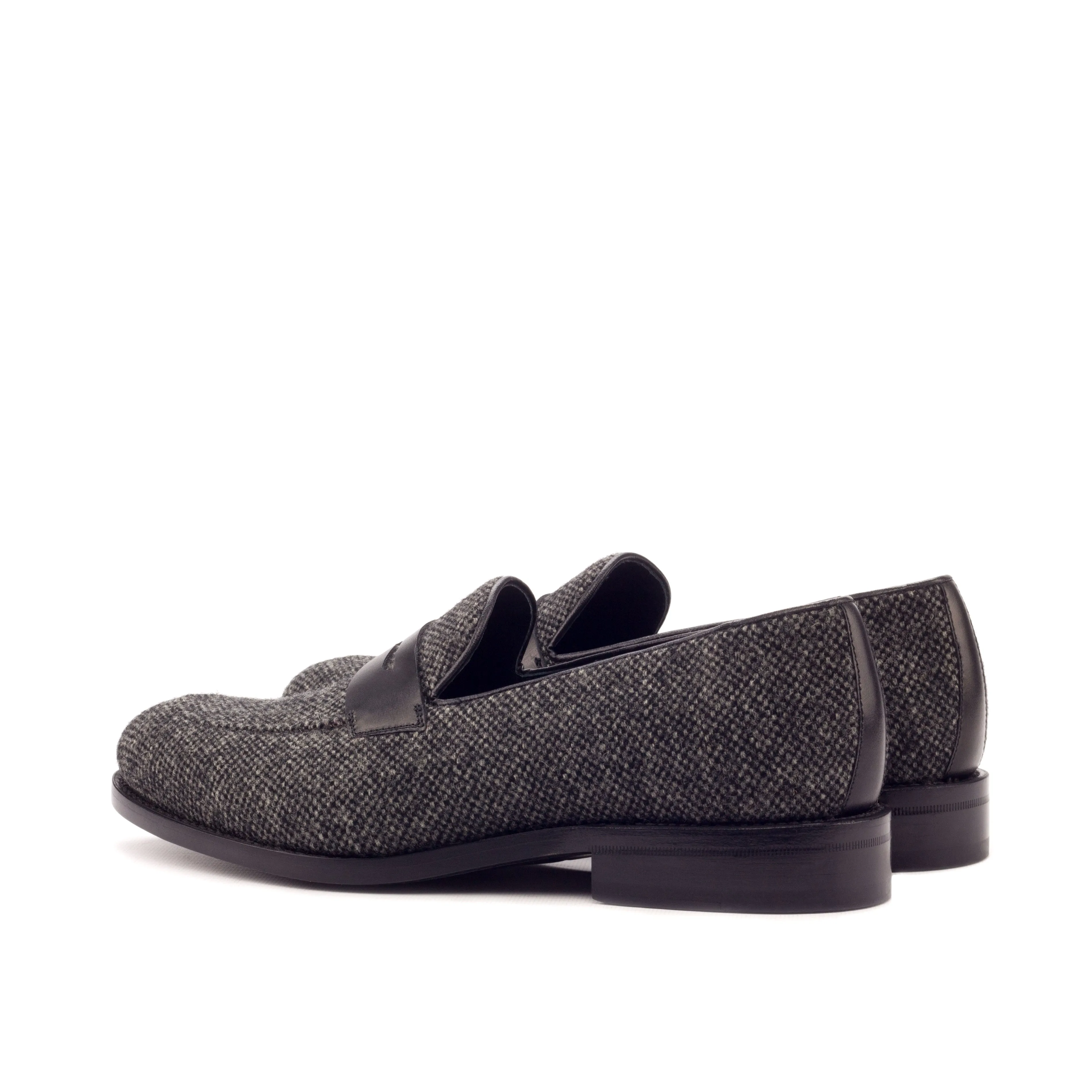 Dapperfam Schuhe DapperFam Luciano in Nagelkopf / Schwarz Herren Maßschuh & Italienischer Leder Loafer