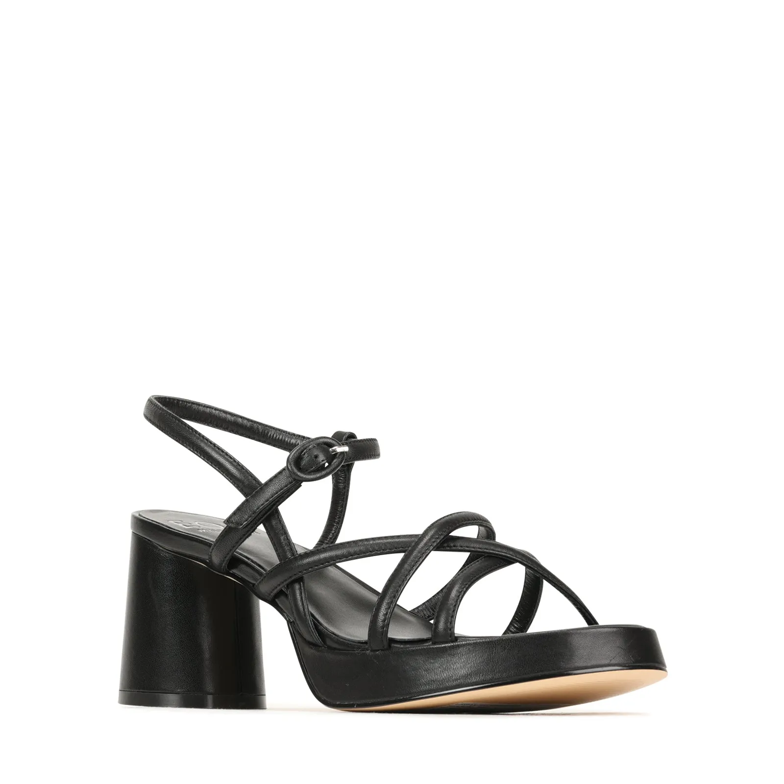 DORIANO LEDER ABSATZ SANDALEN