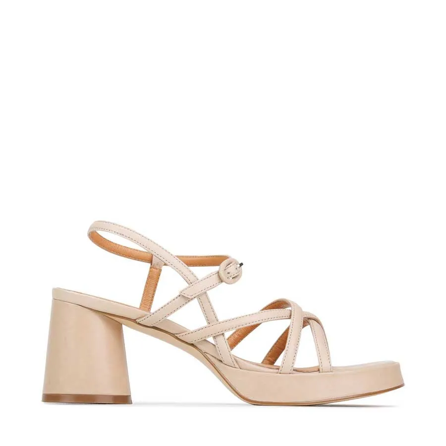 DORIANO LEDER ABSATZ SANDALEN