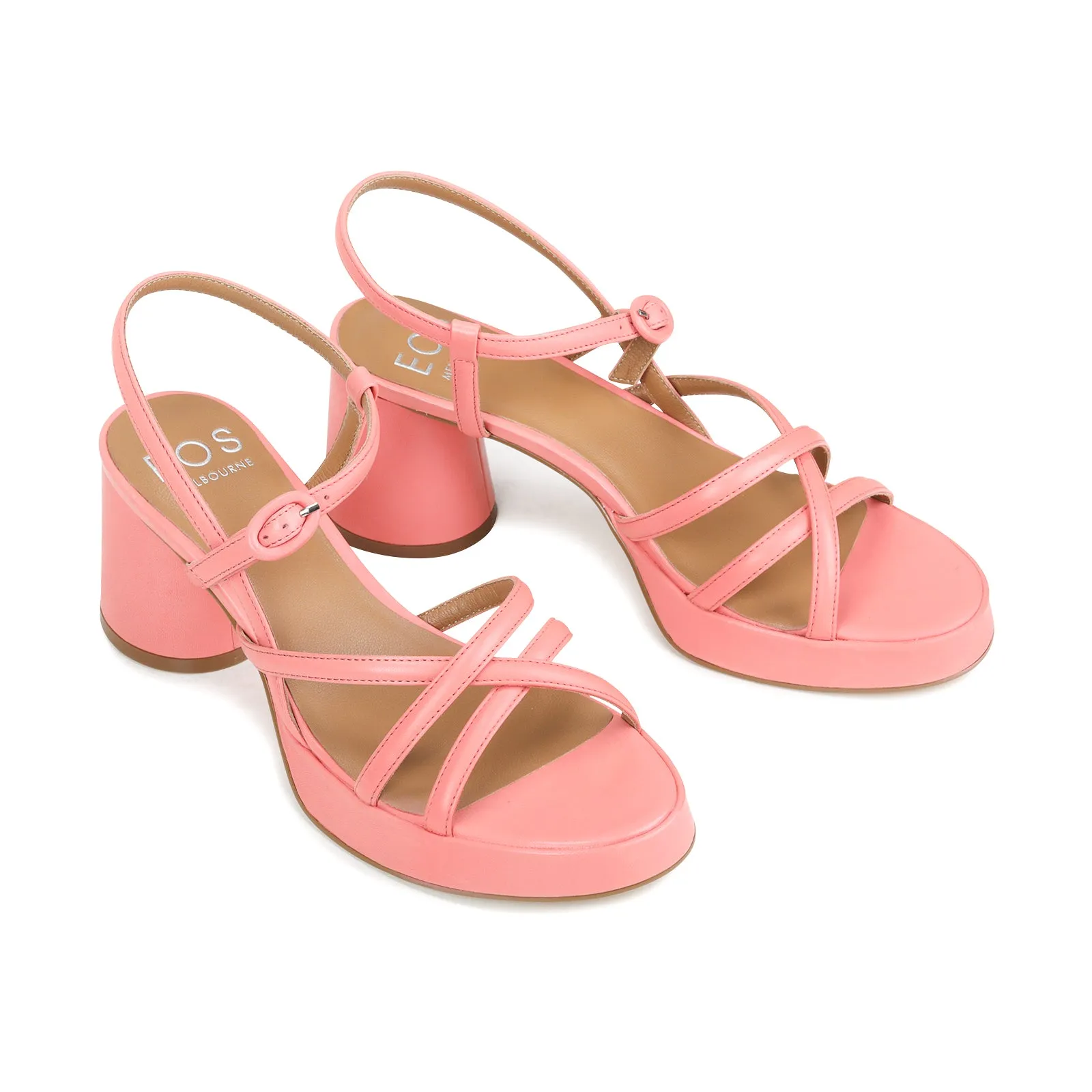 DORIANO LEDER ABSATZ SANDALEN