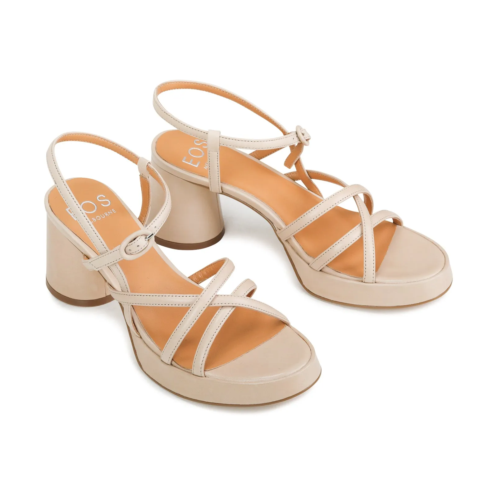 DORIANO LEDER ABSATZ SANDALEN