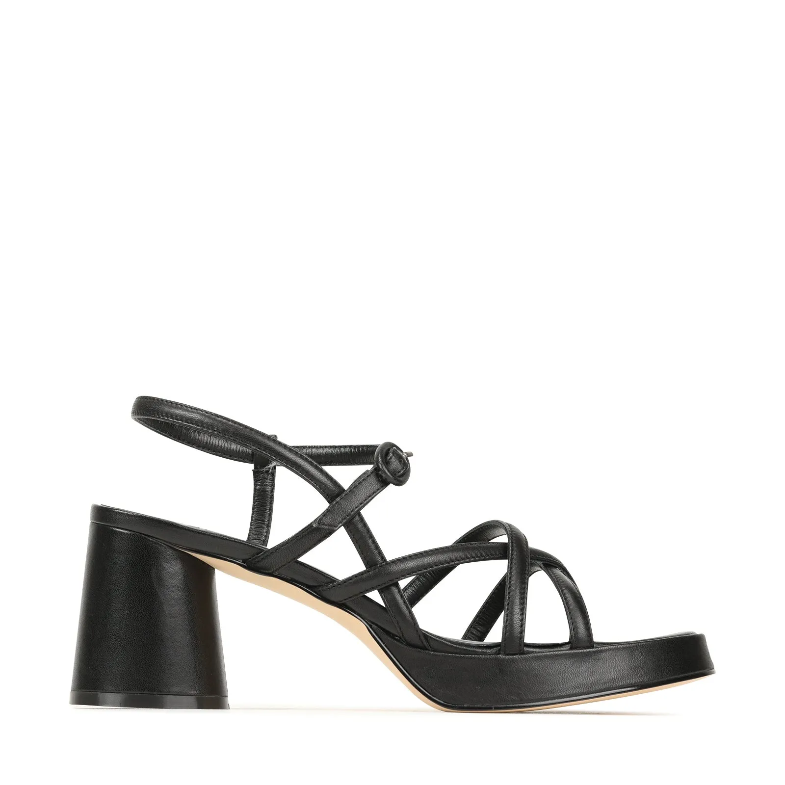DORIANO LEDER ABSATZ SANDALEN