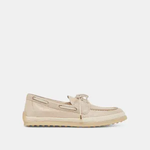 DORIS LOAFERS TAUBE METALLIC GEWEBT