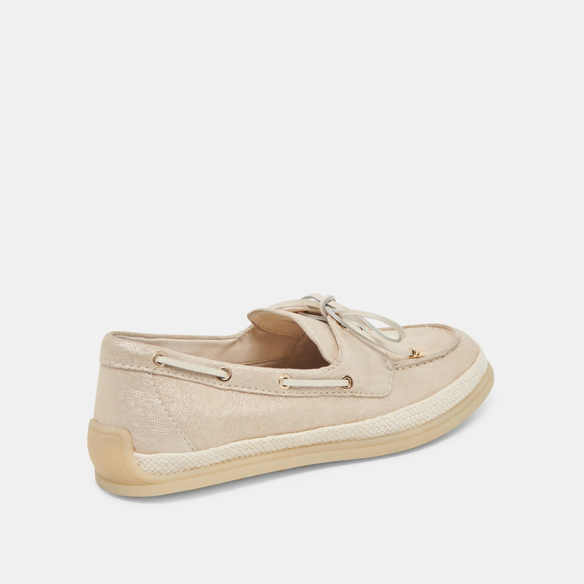 DORIS LOAFERS TAUBE METALLIC GEWEBT
