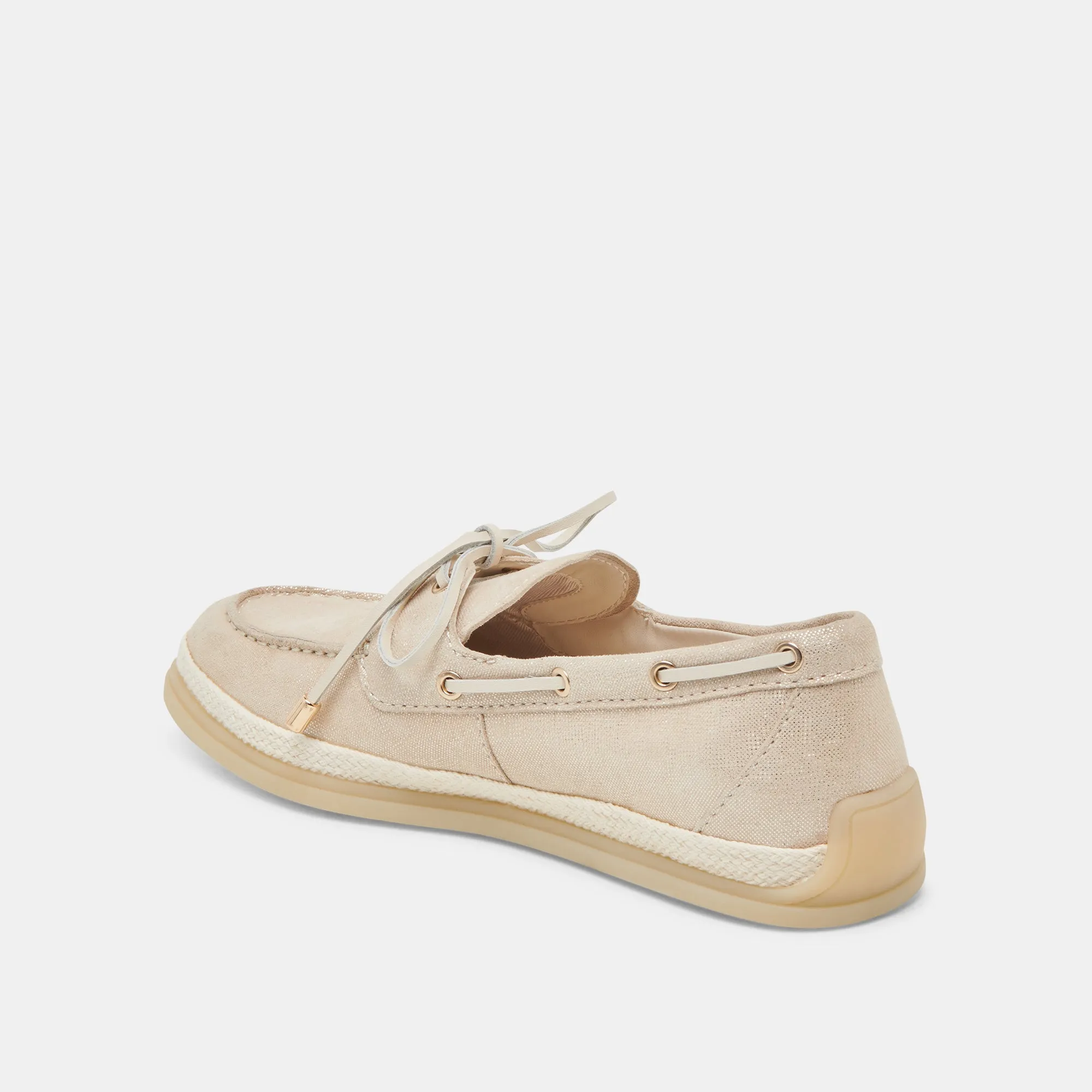DORIS LOAFERS TAUBE METALLIC GEWEBT