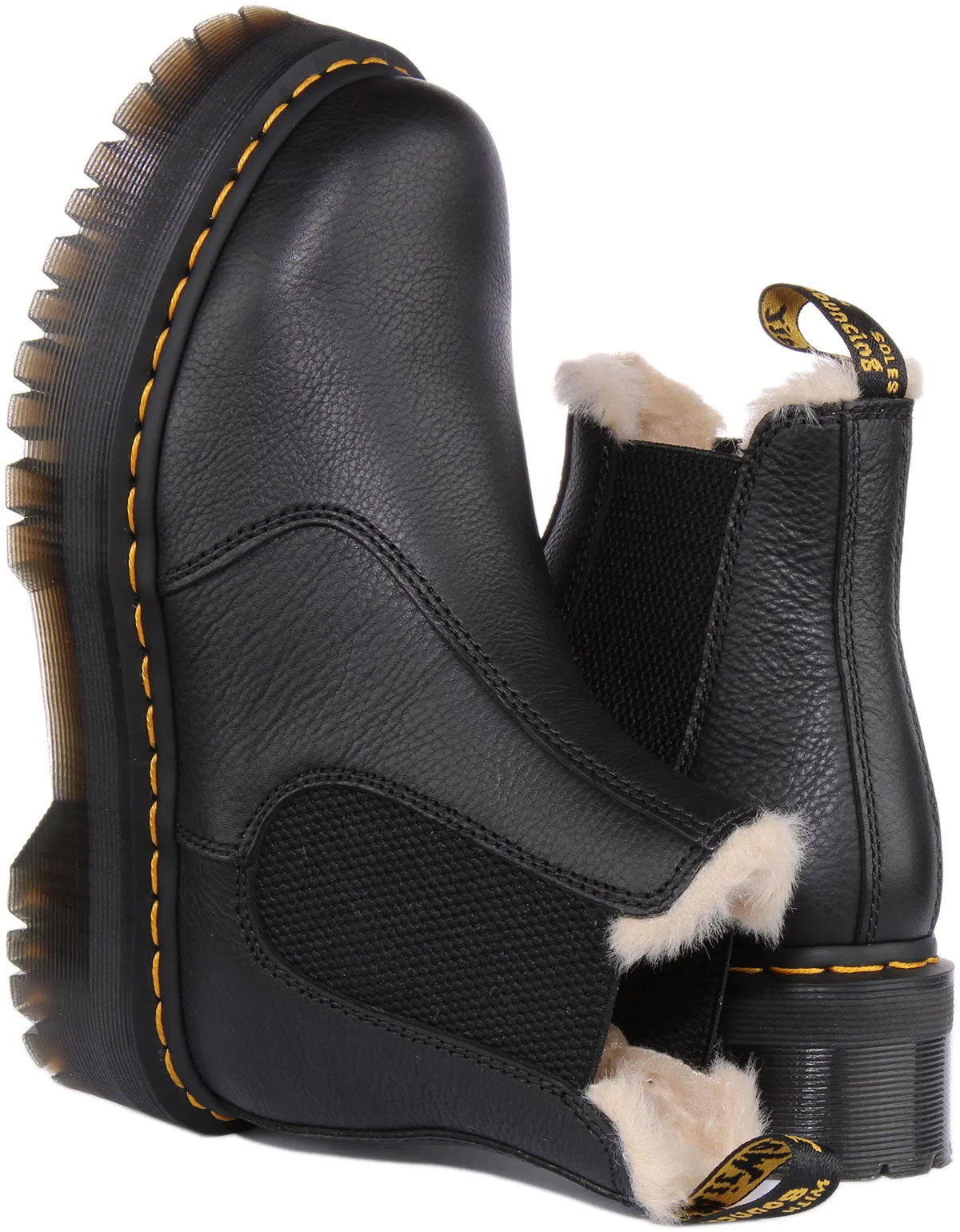 Dr. Martens 2976 Quad Pelzgefüttert In Schwarz Schuhe Dr. Martens