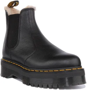 Dr. Martens 2976 Quad Pelzgefüttert In Schwarz Schuhe Dr. Martens
