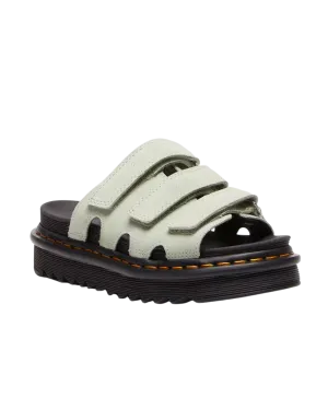 Dr. Martens Schuhe Raine Slide EH Wildleder Sandalen in Salbeigrün