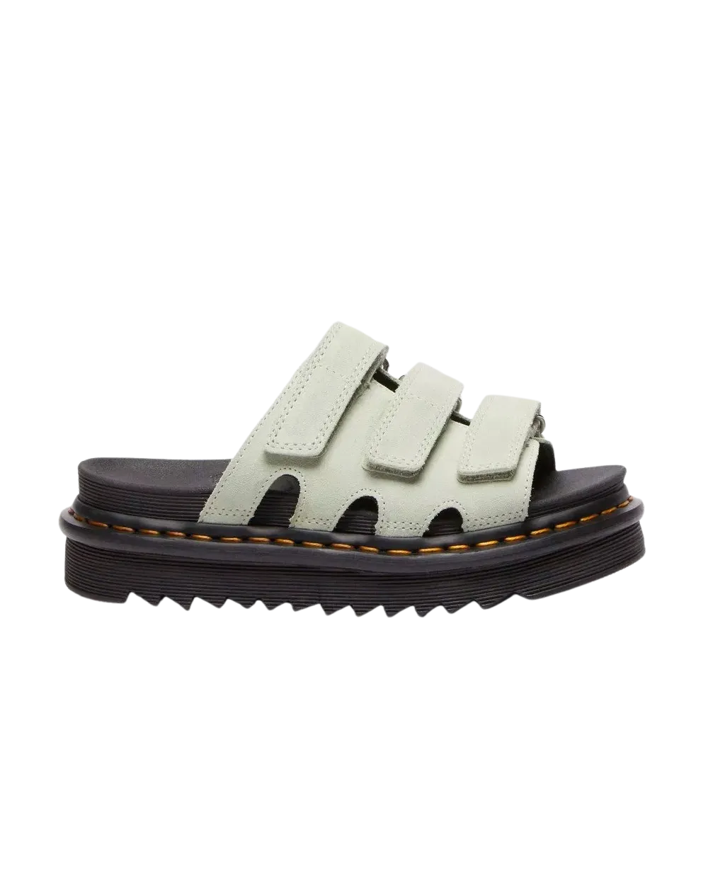Dr. Martens Schuhe Raine Slide EH Wildleder Sandalen in Salbeigrün