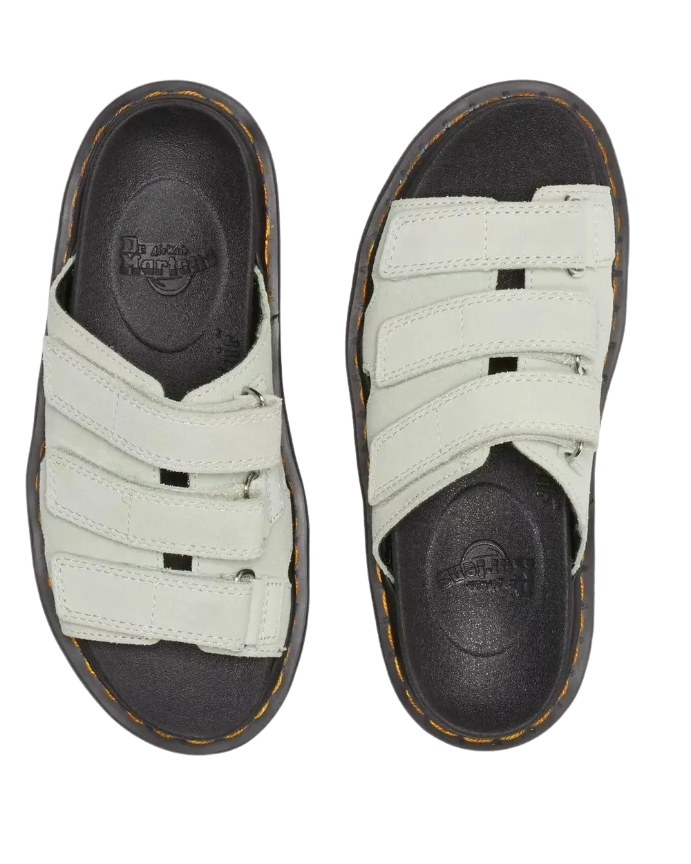 Dr. Martens Schuhe Raine Slide EH Wildleder Sandalen in Salbeigrün