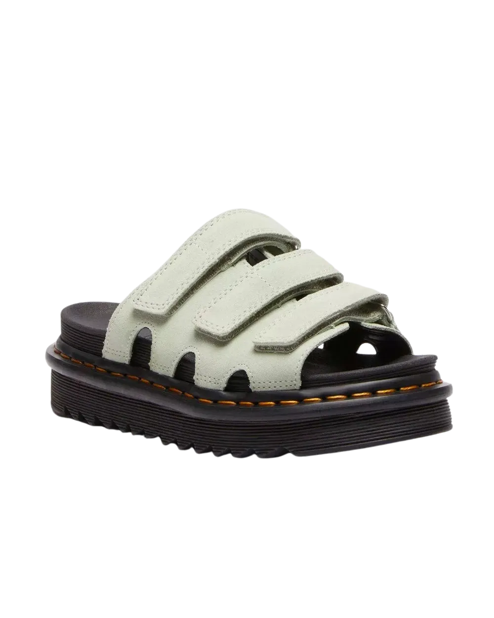 Dr. Martens Schuhe Raine Slide EH Wildleder Sandalen in Salbeigrün