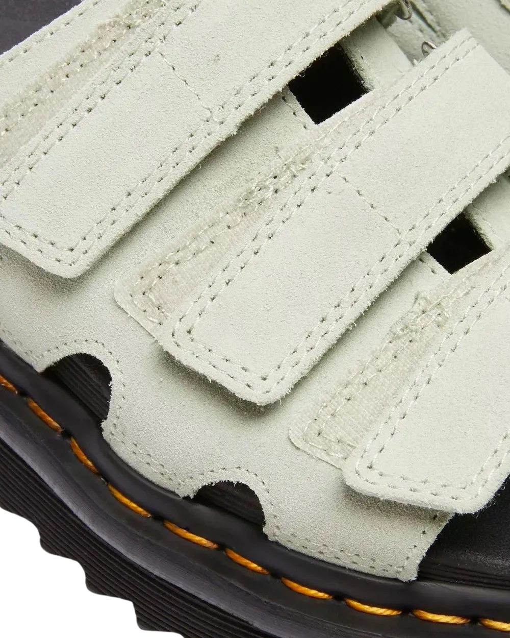 Dr. Martens Schuhe Raine Slide EH Wildleder Sandalen in Salbeigrün