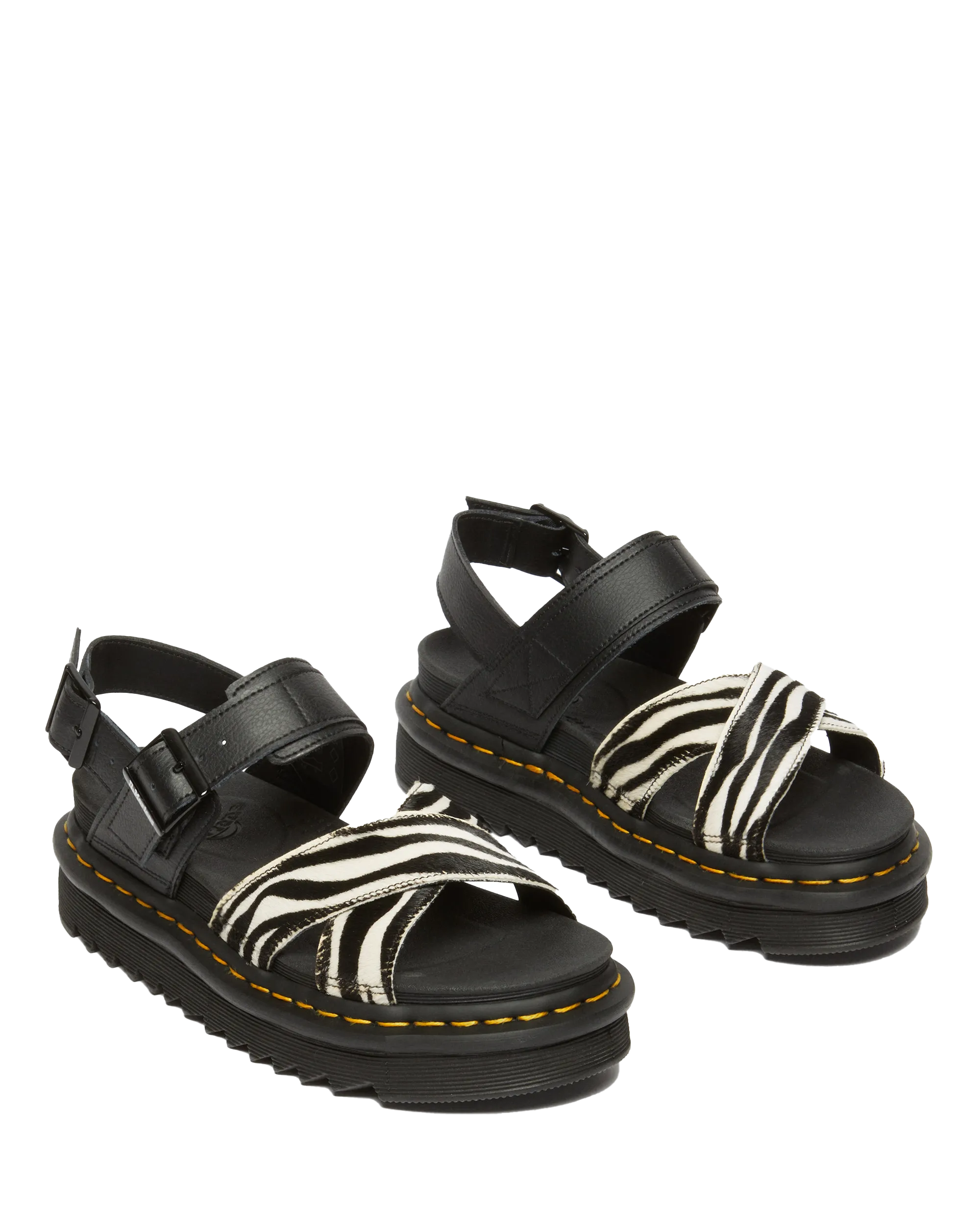 Dr. Martens Schuhe Voss II Sandalen in Zebra & Schwarz