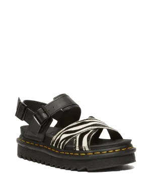 Dr. Martens Schuhe Voss II Sandalen in Zebra & Schwarz